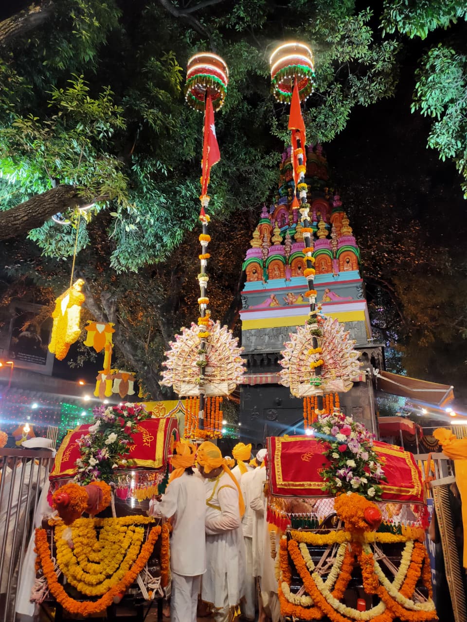 सजवलेली काठी व पालखी
